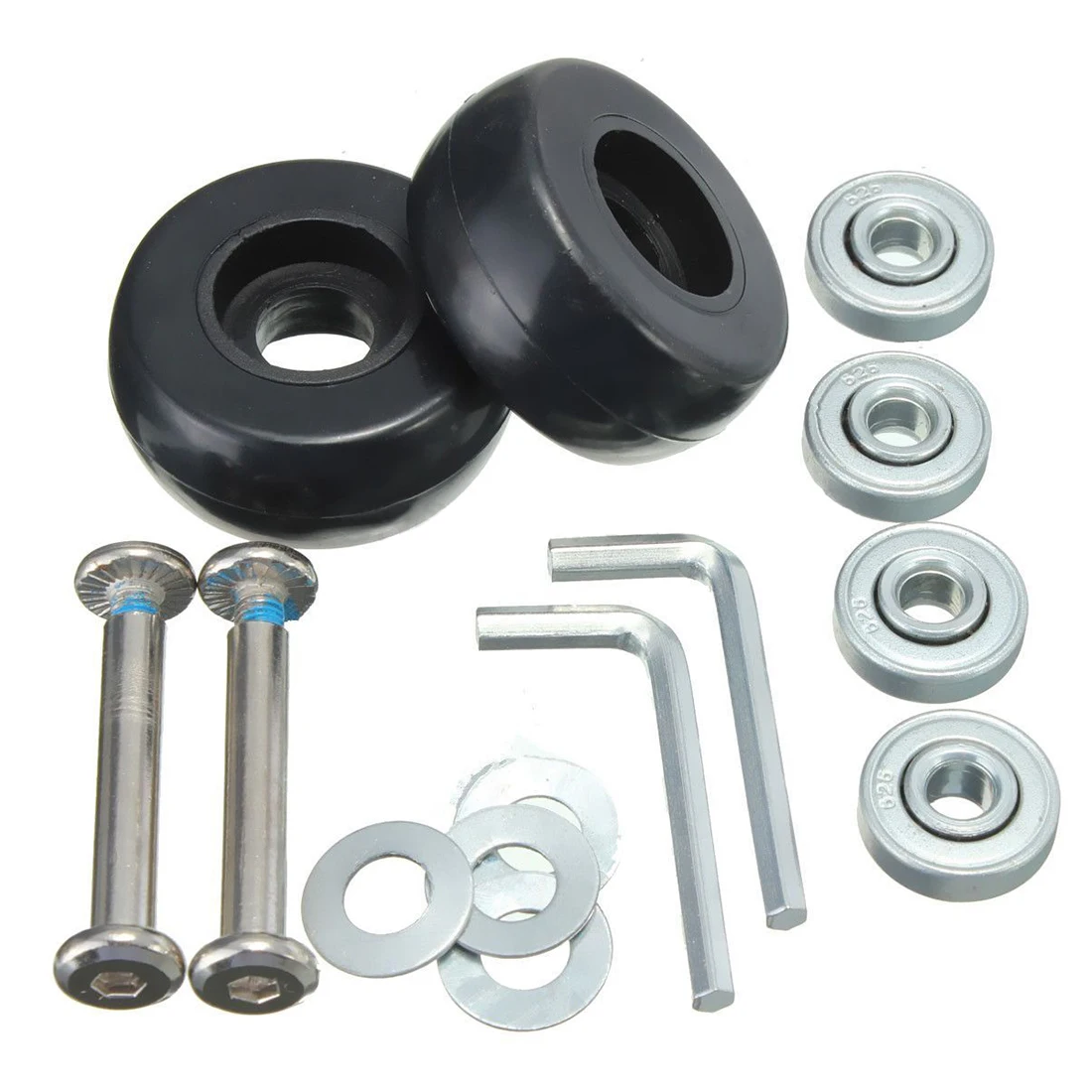 

OD 40mm 2 Sets of Luggage Suitcase Replacement Wheels Axles Deluxe Repair Tool