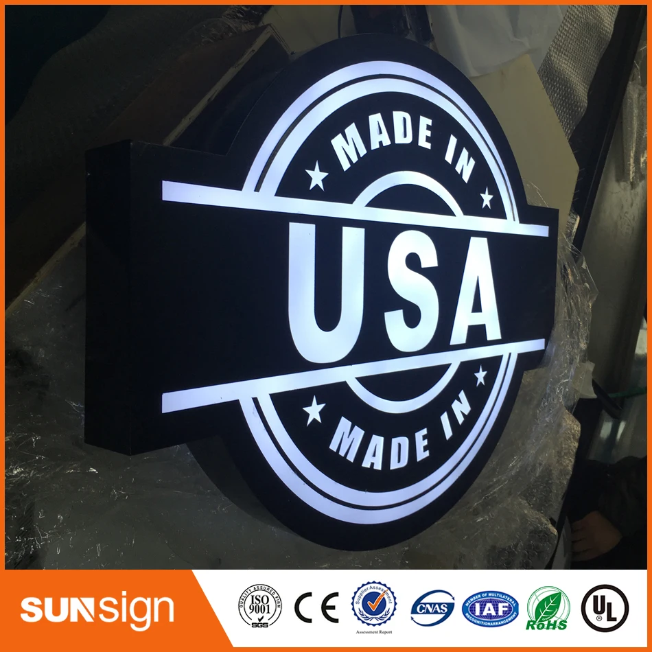 New design Customized no fixed part circle led light box