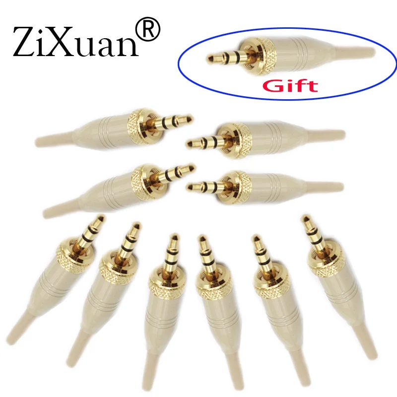 

10 PCS DIY 3.5mm 1/8" Metal Shell For Pro Sony Sennheiser Microphone Spare Plug adapter Stereo Screw Lock Connector