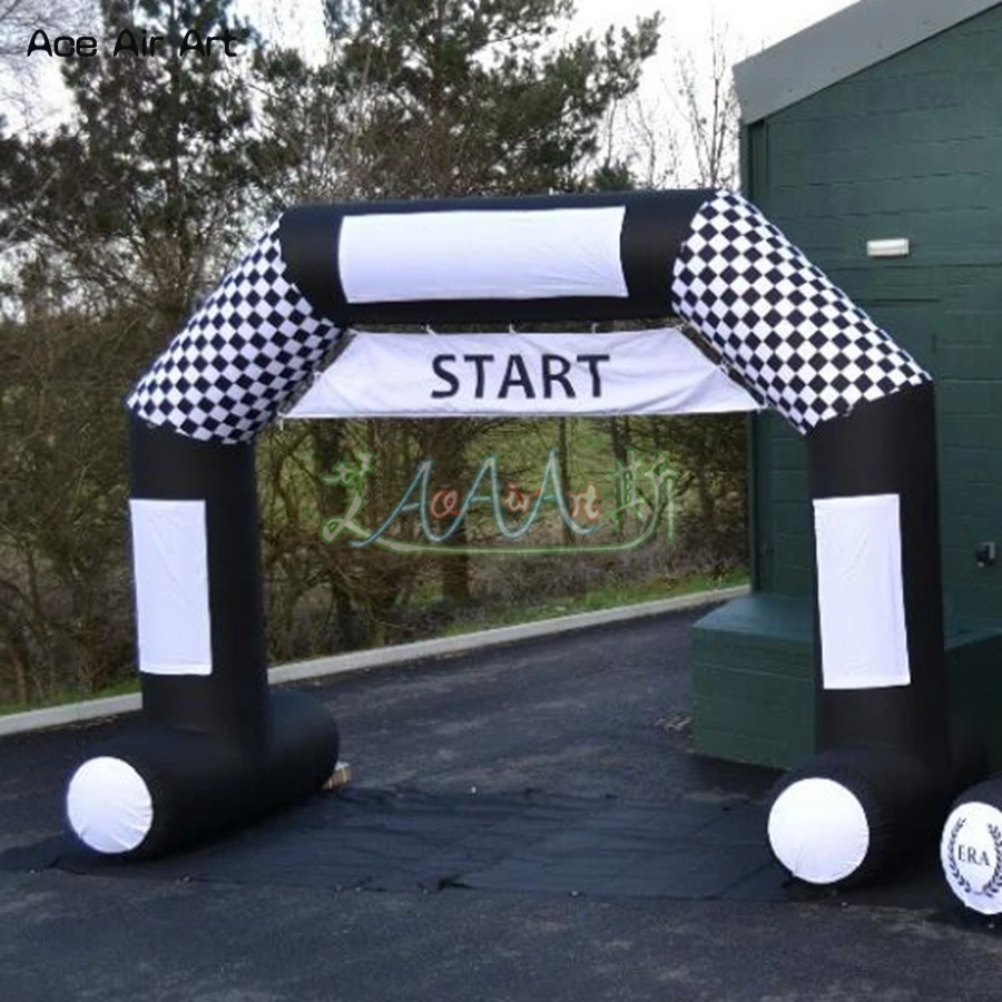 

Black and White Inflatable Start Finish Line Archway Atheletic Lattice/Gum Arch for Sale