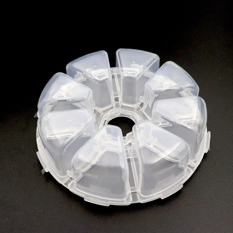 10 cm 8 Grid Tragbare Handwerk Perlen Lagerung Fall Kunststoff Box Für Schmuck Finden Display Organisieren Box Medikament Pille perlen Organizer – Detail 3