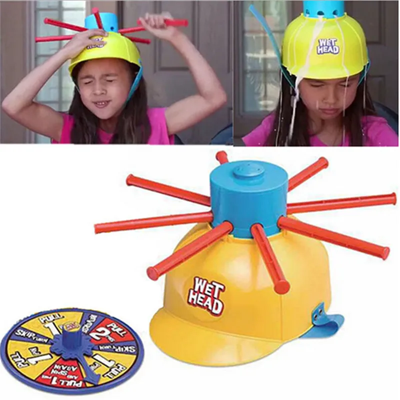 Jeu d'eau avec chapeau et tête humide pour Parents et enfants, défier, blagues et jouet à Roulette amusants, nouveauté 2016