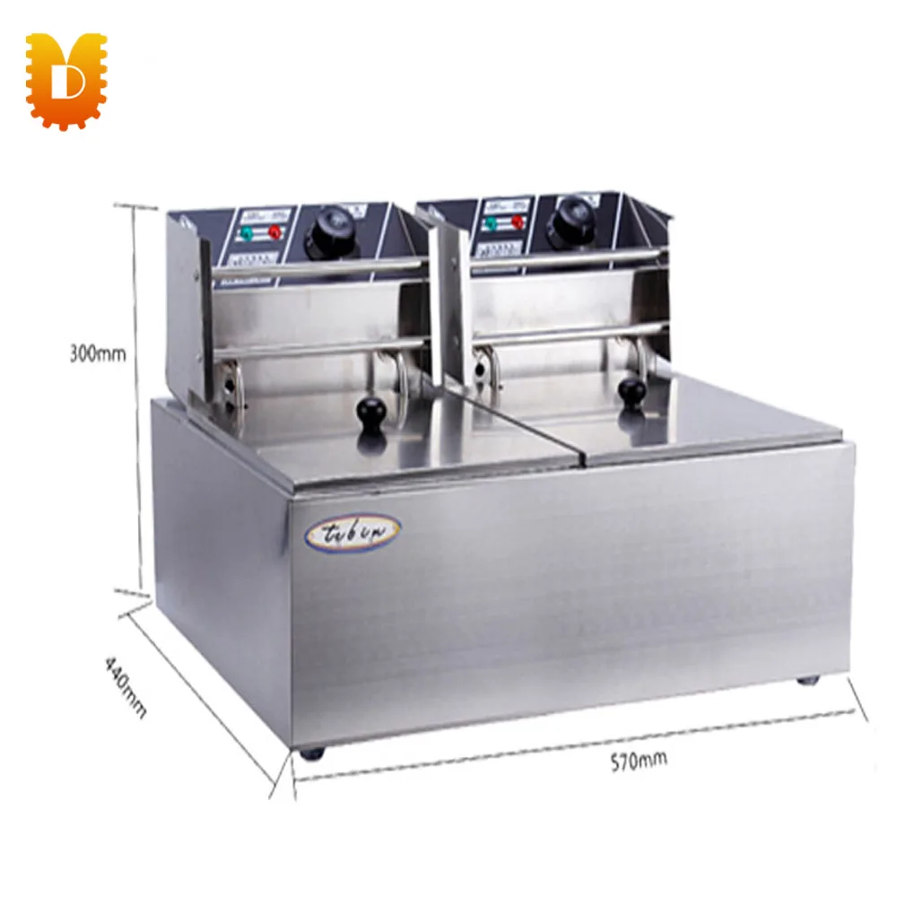 ماكينة قلي كهربائية مزدوجة الأسطوانة