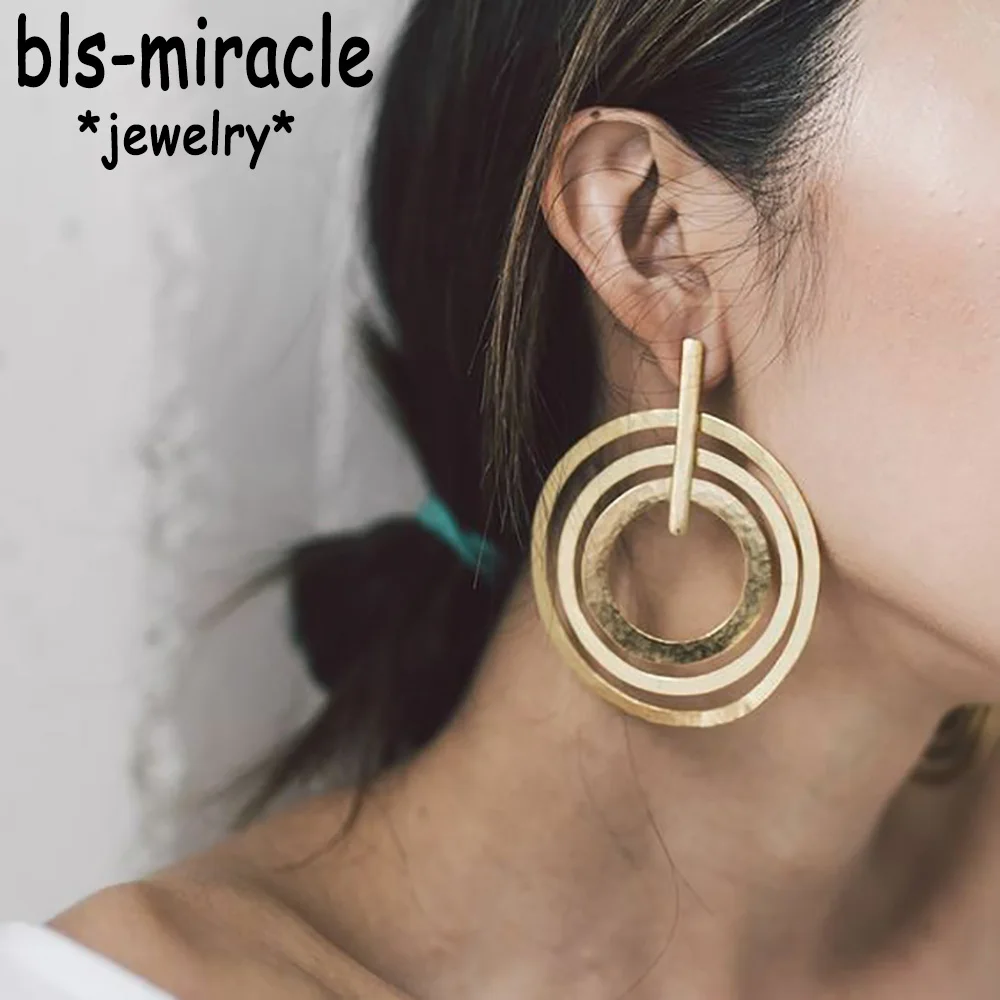 Bls-miracle Boho Swirl Geometric Earring for Women Earrings Fashion Steampunk Style Party Girl Gift Accessories Ethnic Jewelry