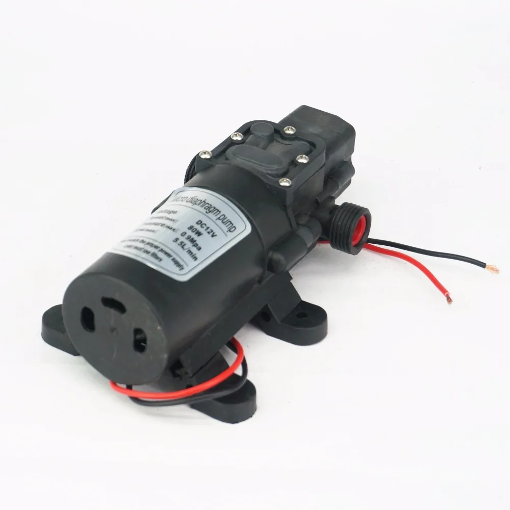 1/2 "BSP męski 12V DC 80W membranowa pompa wodna samozasysający wzmacniacz z automatyczny przełącznik ciśnienia 330L/H myjnia samochodowa — zdjęcie 4