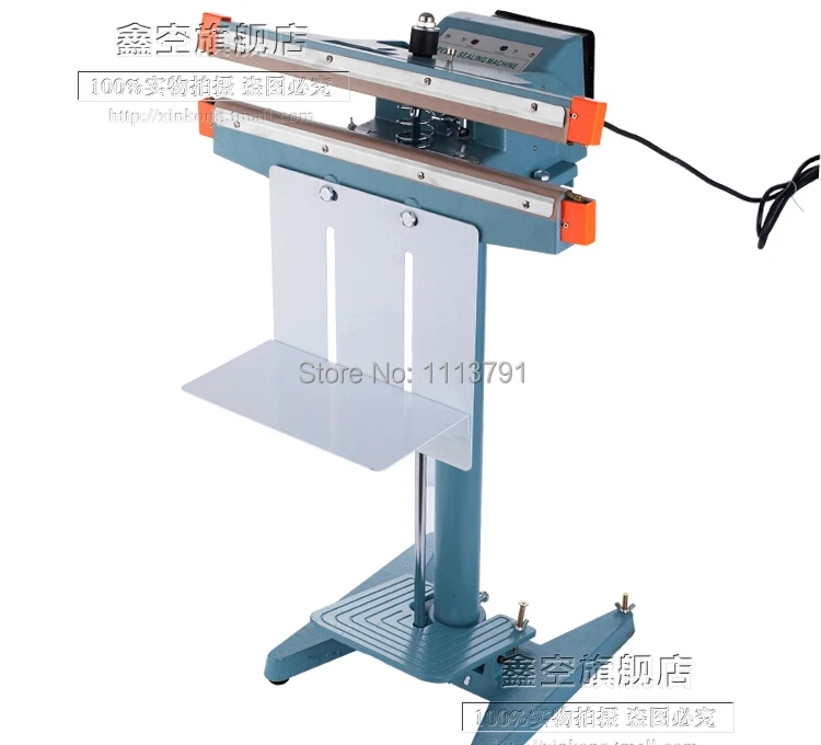 Sellador de impulso con Pedal de pie, máquina de sellado térmico, sellador de bolsas de plástico, máquina de sellado térmico de doble cara, longitud de sellado 450mm