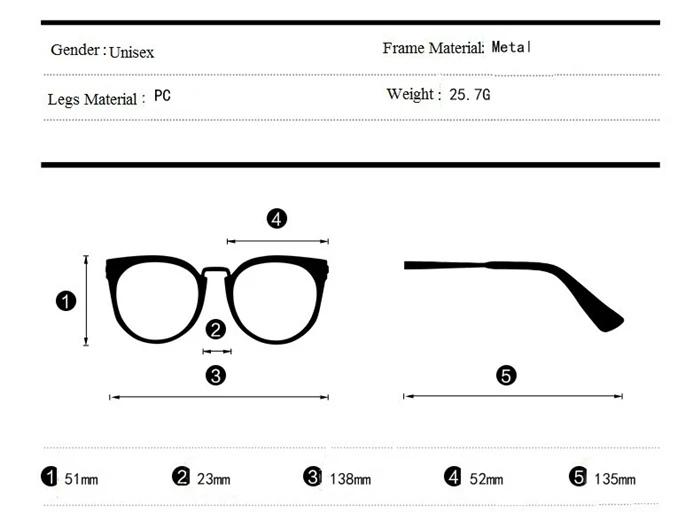 1,0 -1,5 -2,0 bis -6,0 Metall Runde Fertig Myopie Brille Männer Frauen Kurzsichtige Kurzsichtige Brillen verschreibungspflichtige Brillen – Detail 3