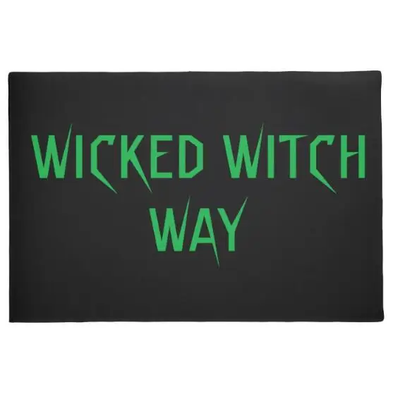 Funny Wicked Witch Way Door Mat Novelty Happy Halloween Welcome Doormat Indoor Living Room Kitchen Rug Carpet Home Decor Gifts