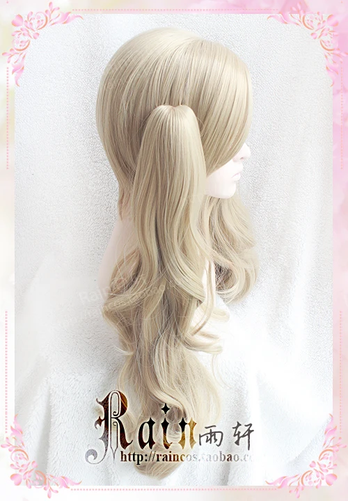 P5 Persona 5 Anne Takamaki Long Curly Linen Cos Hair With 2 Clips On Ponytails Heat Resistant Cosplay Costume Wig