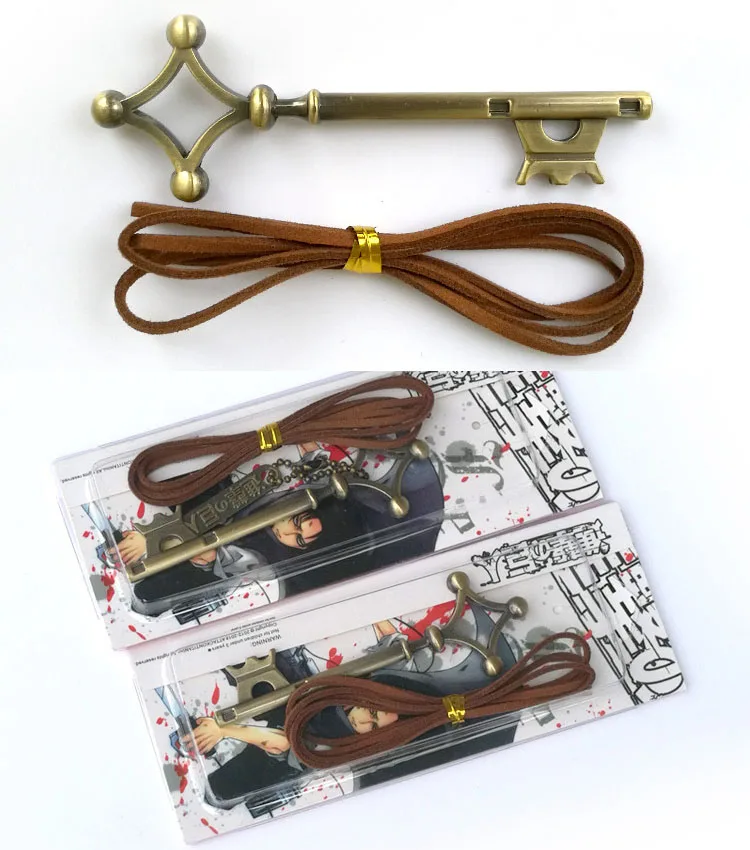 Animation Jewelry Key Pendant Necklace Attack on Titan Eren Jäger Cosplay Accessory Chain Necklace Fashion Key Pendant