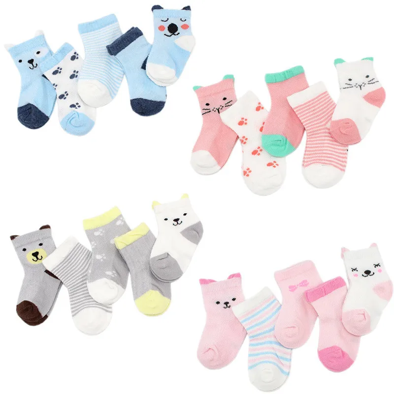 10 pieces/lot=5pair SET BABY SOCKS Cotton Spring/Summer Thin Breathable Newborn Infant Toddler Floor 0-6 Years Boys Girls Socks