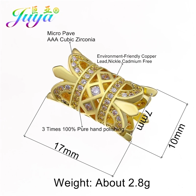 DIY Metal Beads Findings Supplies Copper Big Hole Floating Infinity Spacer Charm Beads Berloque Natural Stones Jewelry Making