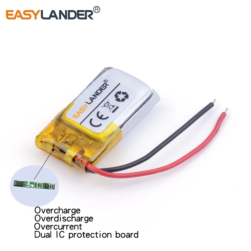 381221 3.7V 70mAh akumulator litowo-jonowy polimerowy do Bluetooth MP3 MP4