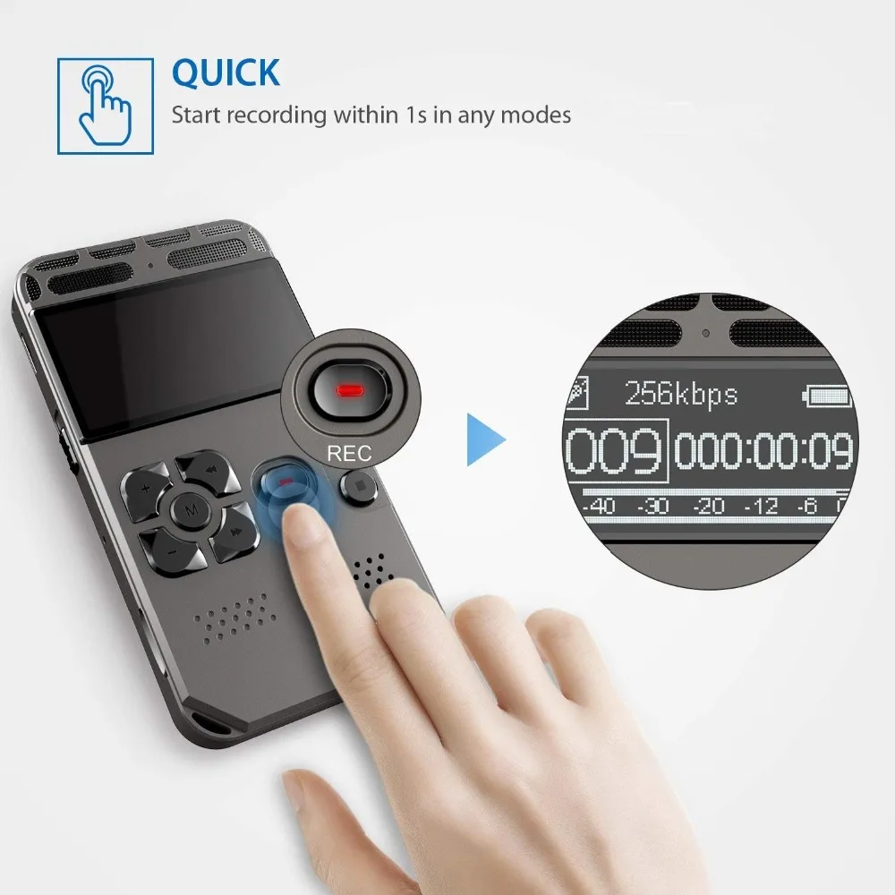 Professional digital Voice Recorder audio sound recording line-in voice activated record Portable MP3 Player 32GB Dictaphone
