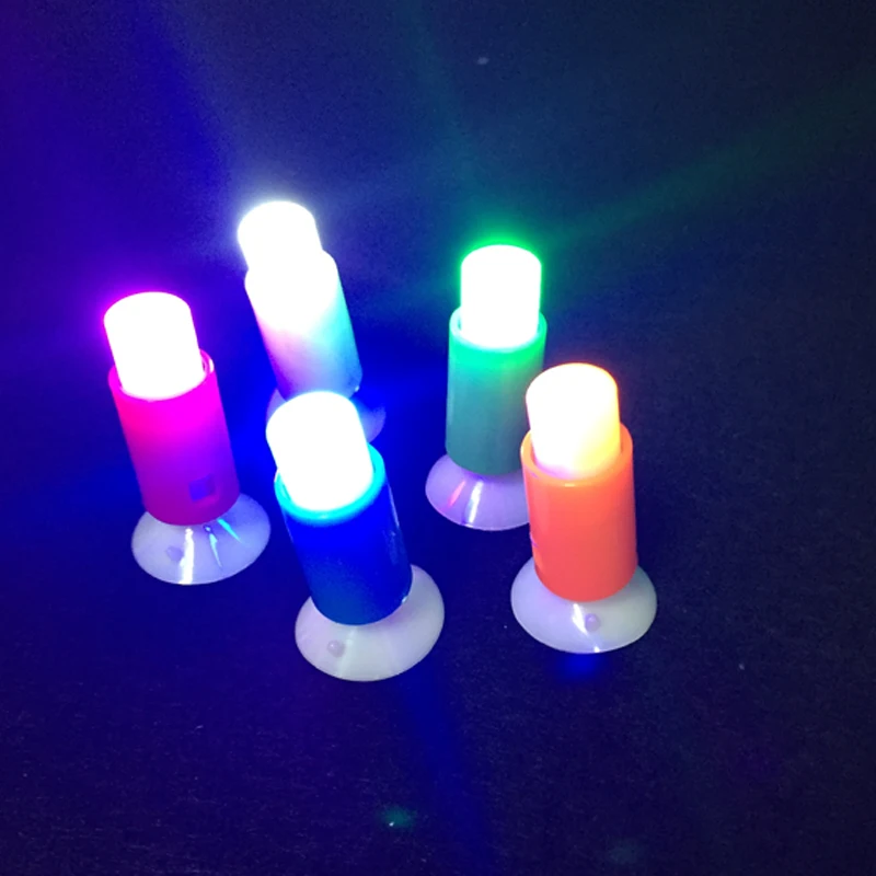 50pcs/lot Romantic Luminous Nightlight Wedding Decoration Colorful LED Mini Push Pin Wall Light with Sucker Bar Party Supplies