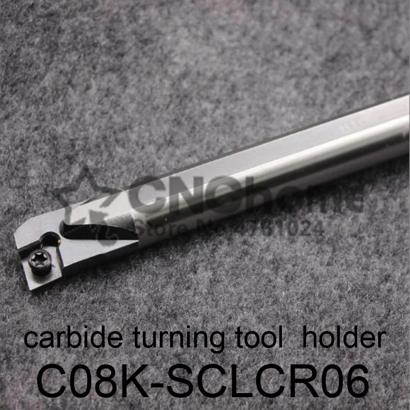 

C08K-SCLCR06, carbide turning tool holder diameter 8mm use tungsten insert CCMT060202/CCMT060204