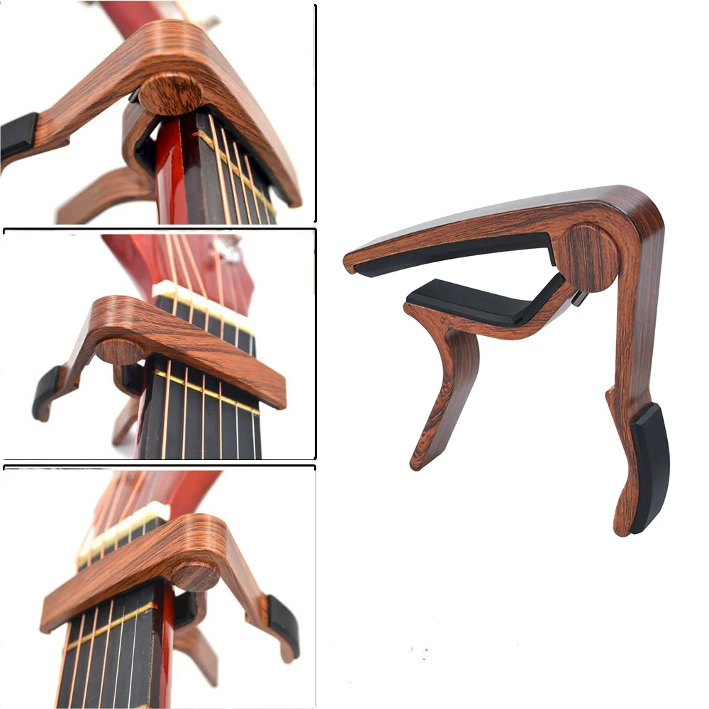 Acoustic Guitar Capo Acoustic Guitar Metal Capo Wood Grain Capo Guitar Accessories Parts/SWIFF K8 Metal Guitar Capo