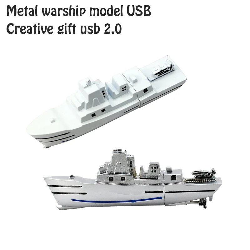 Metall Dampfschiff USB Flash Drive Stick Memory Stick Reale Kapazität 4GB 8GB 16GB 32GB Warship Stift stick Externe Speicher Lagerung