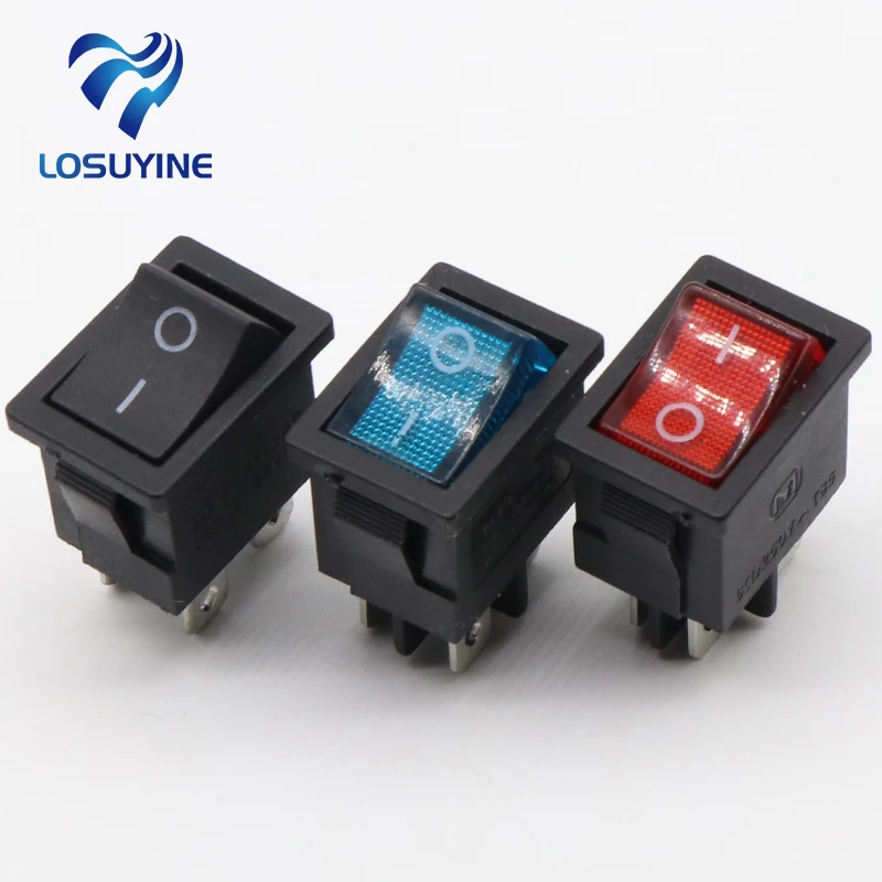 5szt/lot 15*21mm LED Light SPST 4PIN ON/OFF G121 Boat Rocker Switch 6A/250V 10A/125V Car Dash Dashboard Truck RV ATV Home