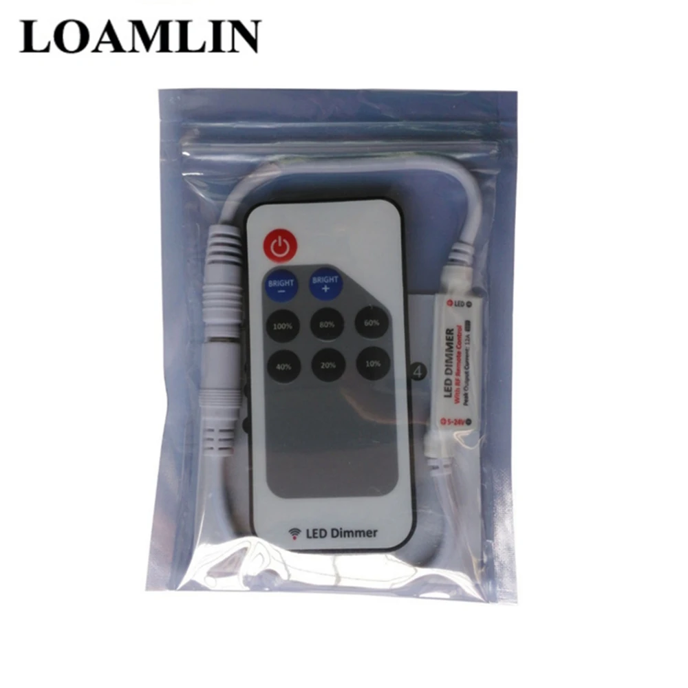 Mini RF Single Color Controller 9keys remote  RF Wireless LED Dimmer RF Remote Dimmer  DC5-24V for 5050 3528 single color strip