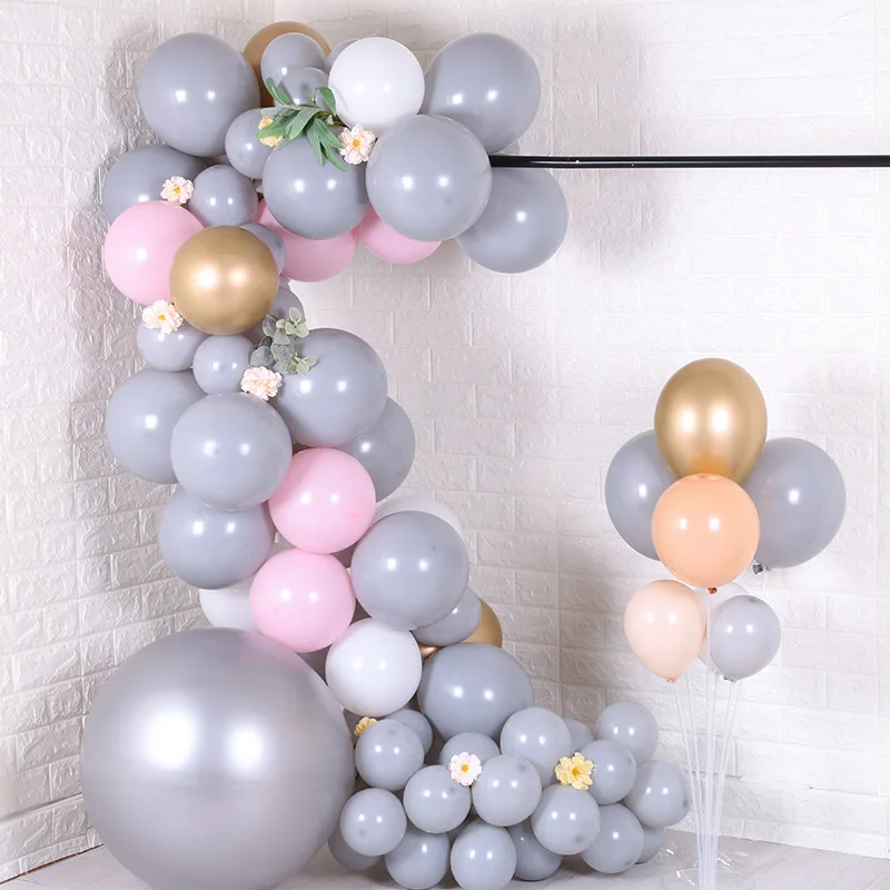 10pcs/lot Gray Macaron Pastel Balloons Decoration Baby Shower House wedding party birthday Balloon DIY decoration supply 10 inch