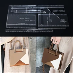 1set Acrylic sewing pattern Shoulder Bag template DIY leather Korean style style  handbag template leather making 17*20*7.5cm