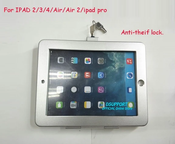 

New Aluminum Alloy Tablet PC wall mounted Anti-Theft design Display Stand with security lock for 9.7 inch tablet PC