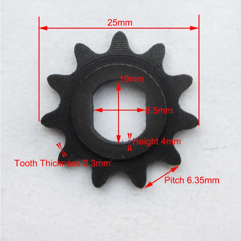 11 Tooth Sprocket Motor Pinion Gear fit 25H Chain Electric Scooter image 3