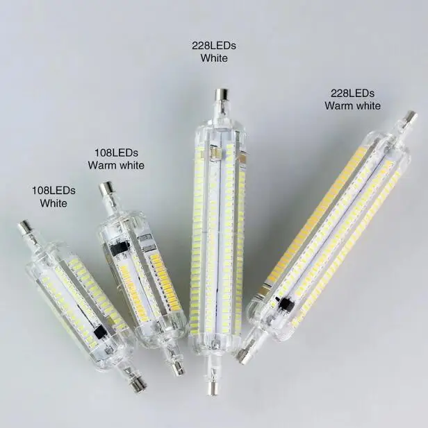 Silicone R7S LED Lamparas AC 220V 240V Corn Lamp 78mm 118mm Light SMD 3014 Bulb 10W 15W Replace Halogen Bombillas 360 Degree