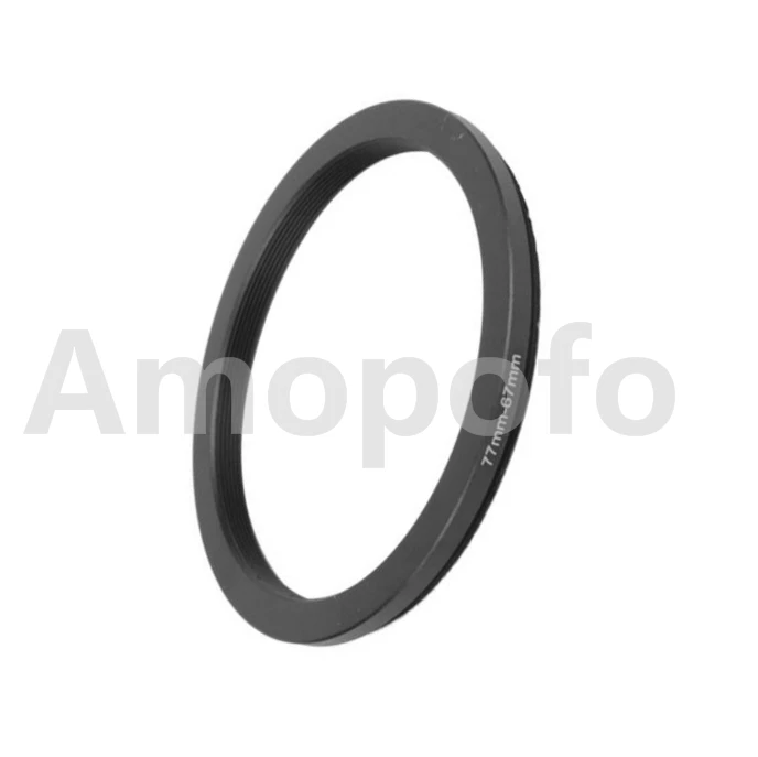Anillo adaptador de filtro de lente de Metal, 77mm-67mm, a 67mm, UV, CPL, ND, accesorio