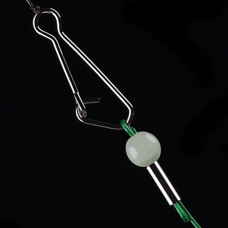 50 adet/kutu paslanmaz çelik balıkçılık kanca Snaps balıkçılık kanca hattı konektörü deniz okyanus döner Rolling yapış balıkçılık aracı