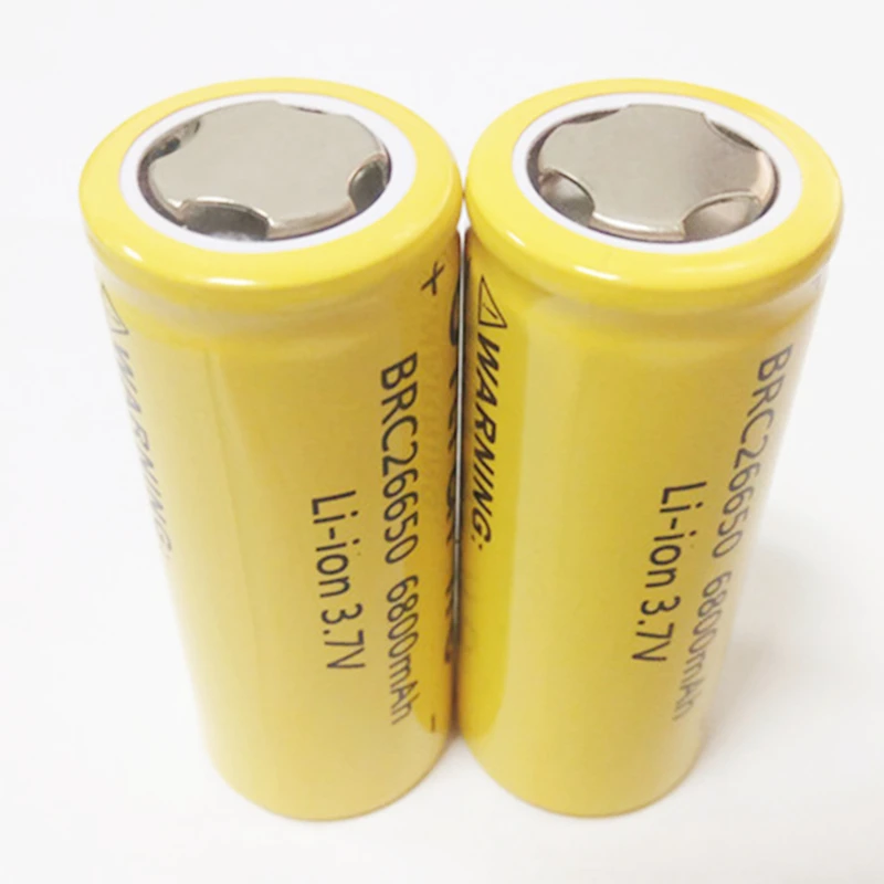 100% original novo 26650 3.7 v 6800 mah 26650 bateria recarregável de lítio para baterias de lanterna gtl evrefire