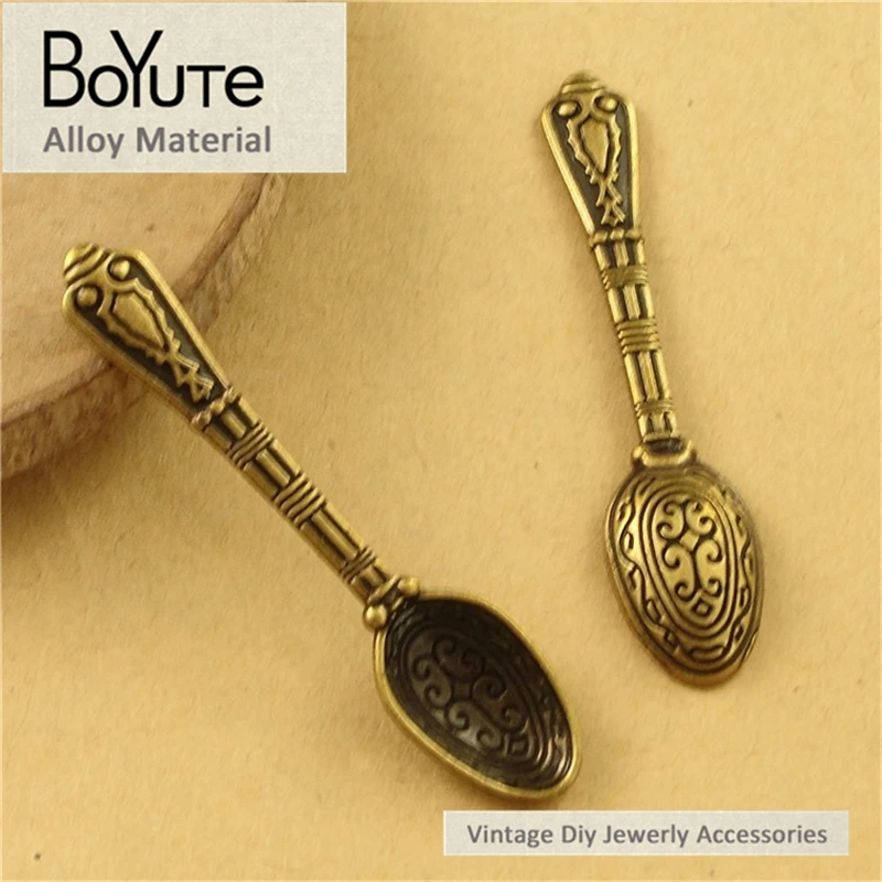 BoYuTe (100 Pieces/Lot) 43*10MM Antique Bronze Plated Soup Ladle Diy Pendant Charms Jewelry Accessories Wholesale