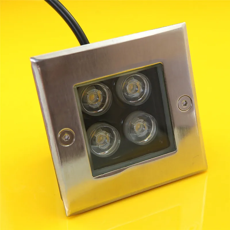 1pcs 4W Square LED Underground Light LED Buried Light Skirting 100MM*H75MM IP65 Outdoor Light LED Underground Lamp