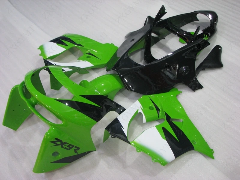 Motorcycle Fairing Zx-9r 1998 - 1999 Green White Black Fairing Zx-9r 1998 Body Kits for Kawasaki Zx9r 99