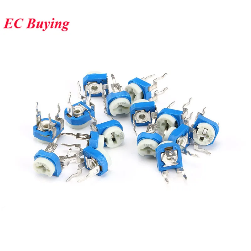 10pcs RM065 RM-065 100 200 500 1K 2K 5K 10K 20K 50K 100K 200K 500K 1M ohm Trimpot Trimmer Potentiometer Variable Resistor