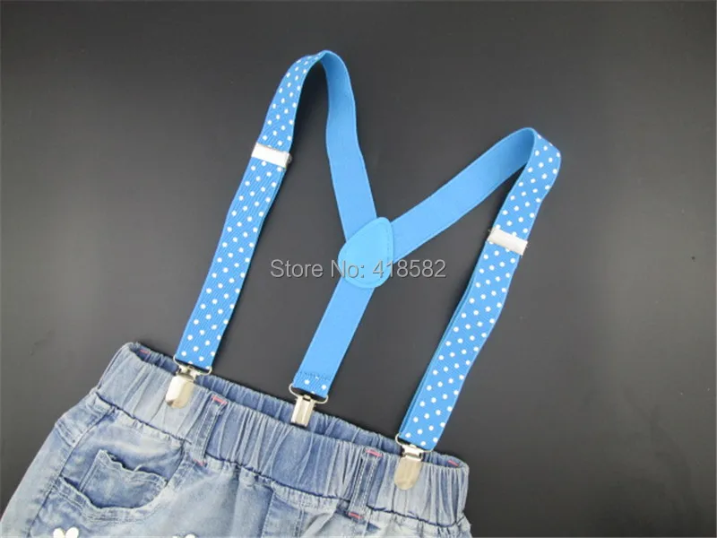 BD006-S 2.5*65CM  Baby suspenders Dot print 11 colors adjustable kids pant suspenders for 1-8 years boys and girls free shipping