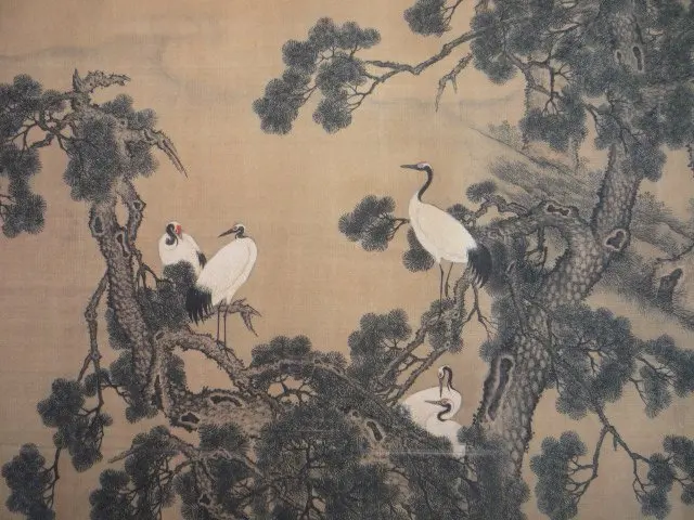 Hand-painted Chinese paintings, picture the long axis of the Qing Dynasty in China, hundreds of bird ,L10.2m,free shipping