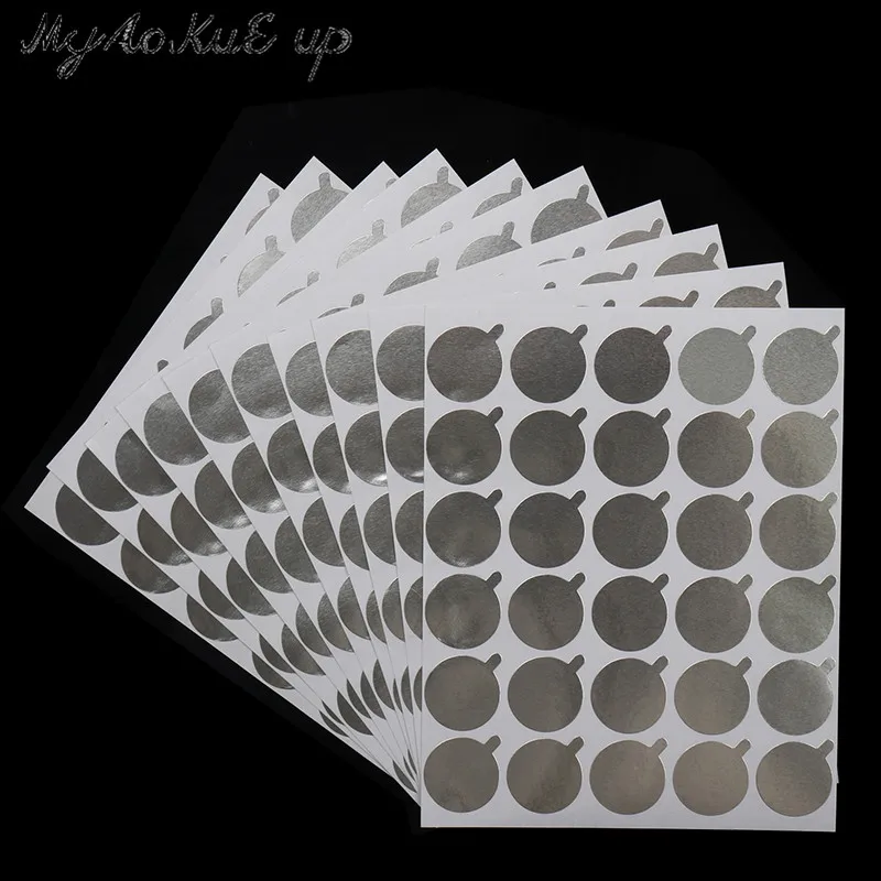 300 stücke Wimpern Kleber Halter Folie Palette Kleber Papier Patches Aufkleber Für Wimpern Verlängerung Einweg Kleber Papier Pad Auge Aufkleber – Detail 1