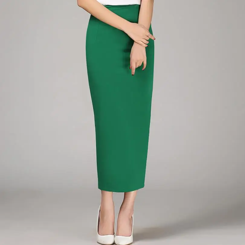 

New Split women long skirt High waist straight casual skirt