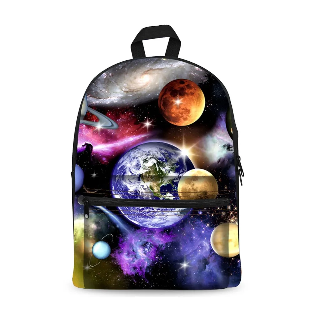 

Canvas Backpack Black Daypack laptop Bag Galaxy Star Universe Design for Boys Girls School mochila Bag