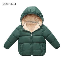 COOTELILI-Parkas d'hiver en velours optique pour enfants, vestes chaudes pour enfants, manteau pour bébé, pardessus pour bébé, garçons et filles, sourire