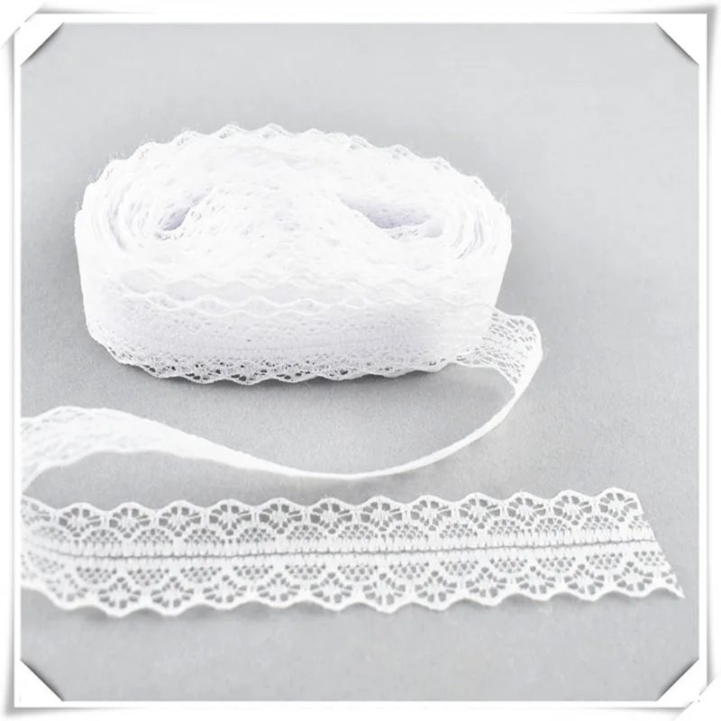 10yard african lace fabric White Lace Ribbon Tape Width 28MM  DIY french lace fabric Embroidered Net Cord For floral accessories