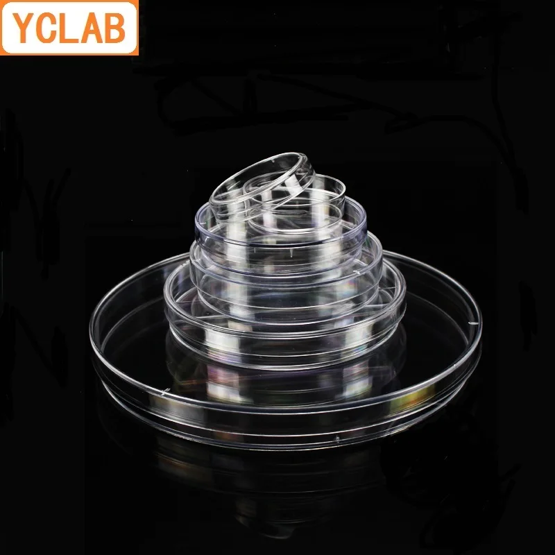 YCLAB 10PCS 120mm Petri Bacterial Culture Dish PS Plastic Disposable Sterile Polystyrene Laboratory Chemistry Equipment