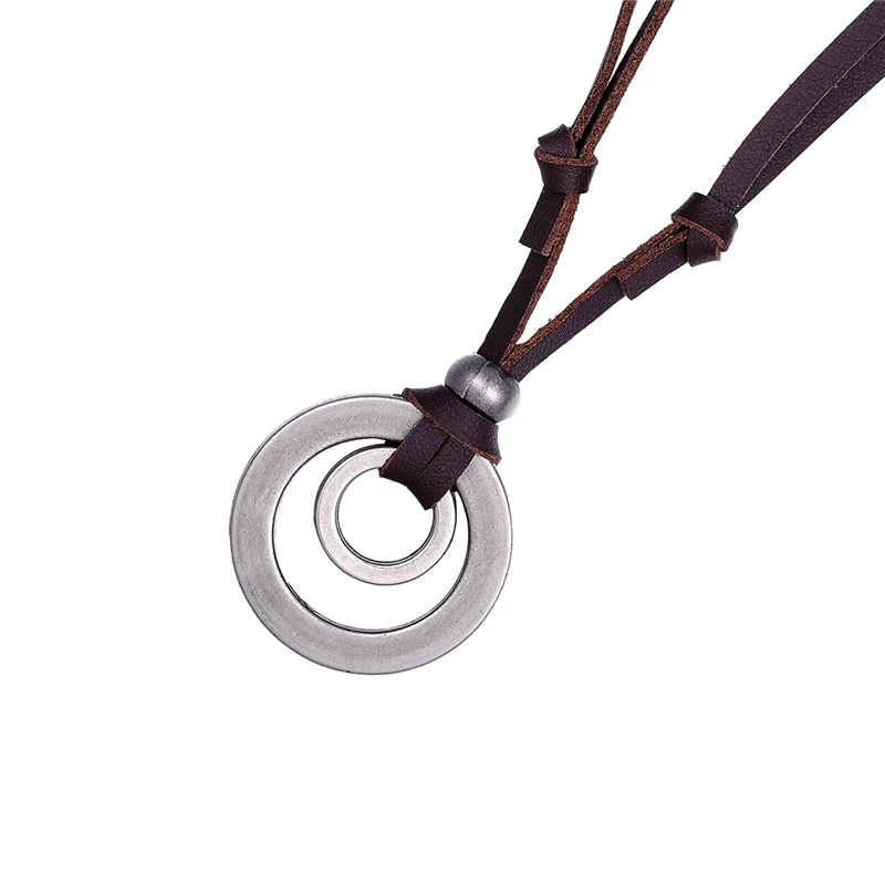 2023 New Fashion Brand Necklace Pendant Necklace Men Leather Necklace Jewellery Ethnic Charm Accessories Drop Shipping Collier image 4