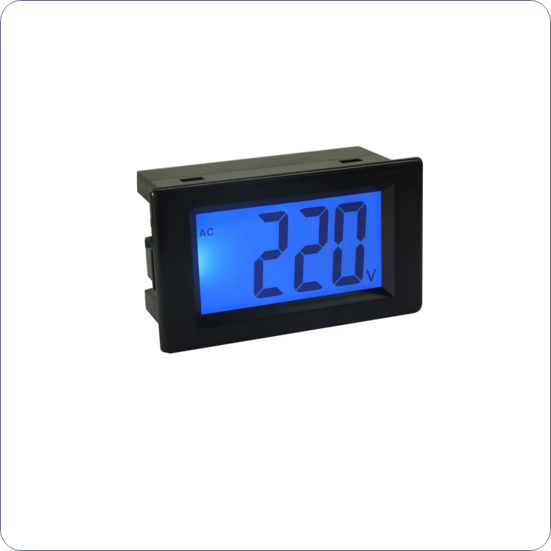 D85 Digital Voltage Meter AC 50-500V LCD Display AC Voltmeter Meter Two Wires Voltage Panel Meter Voltmetro Mini Voltage Monitor