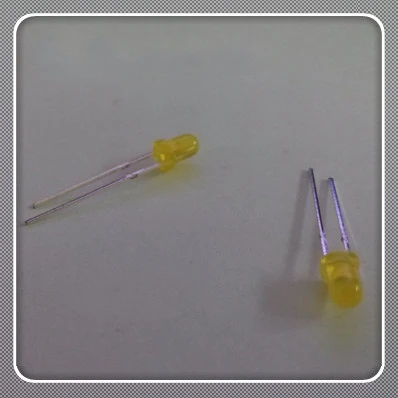 3MM LED Light-Emitting Diodes Yellow Glow Yellow Light Highlighted Luminous Tube 100 PCS / 1 Lot