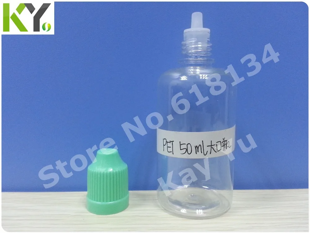 Wholesale Free shipping--50ml PET childproof cap plastic bottle with thin tip for 2500pcs by FedEx shipping