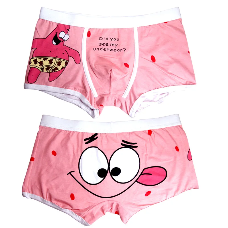 Cute Cartoon Couples Underwear Lovers Comfortable Cotton Underpants Mens Boxers Men Underwear Shorts Sexy Women Panties Boxers