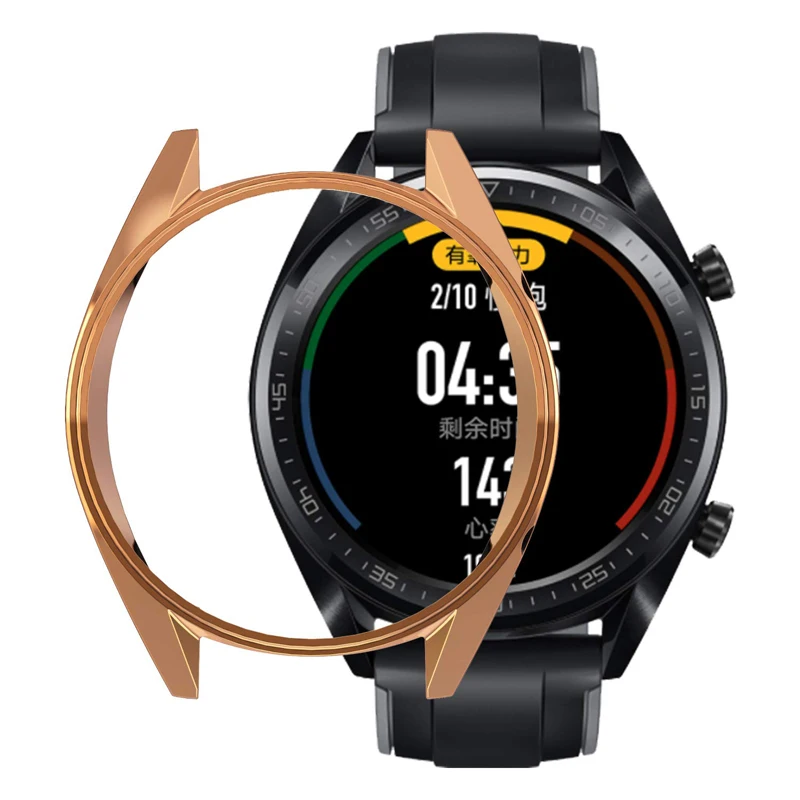 Funda protectora para Huawei Watch GT/GT2 de 46MM, cubierta de electrochapa ultrafina de TPU, marco de protección de silicona suave, accesorios